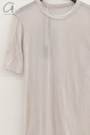 Boris Bidjan Saberi WTS1 series long hand-dyed short-sleeved cotton T-shirt WTS1.LONG FTT00001-HUI gray